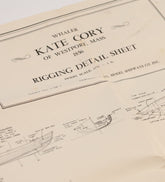 Item #9 Vintage Whaler "Kate Cory" Blueprint